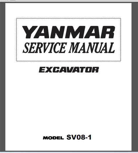 yanmar sv08 operation manual